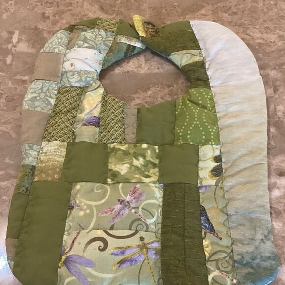 NWOT. Hand Crafted Reversible Quilted Baby Bib. $12 ea. or 3/$25 - Picture 2 of 6